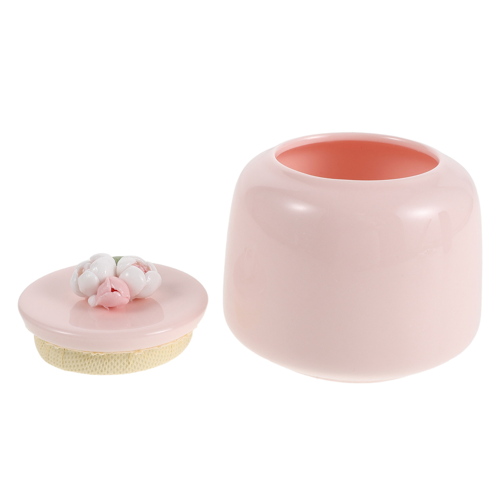 Food Storage Jars Airtight - Ceramic Tea Jar Pink Porcelain Food