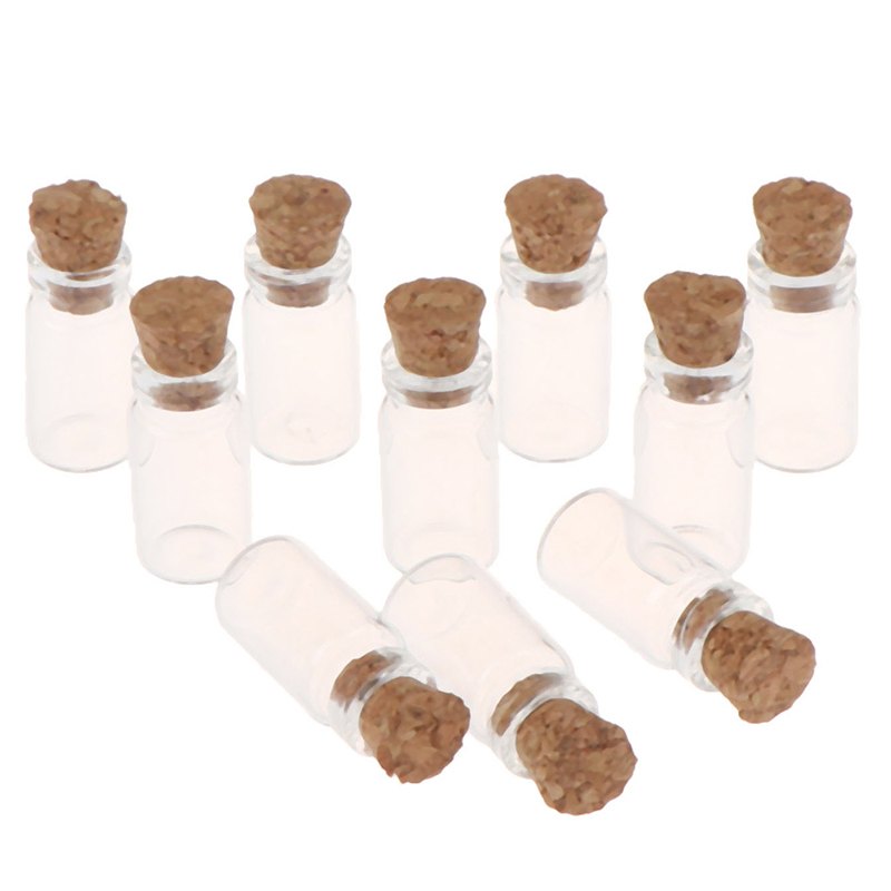 Food Storage Glass Jar - 10Pcs 1:12 Dollhouse Miniature Glass Jars