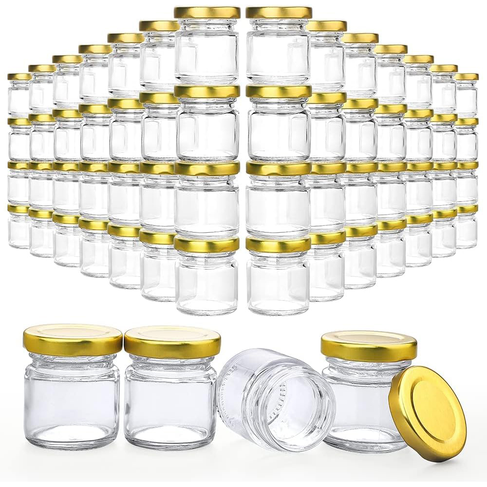 Food Storage With Colander - Small Glass Jars with Lids, 1.5