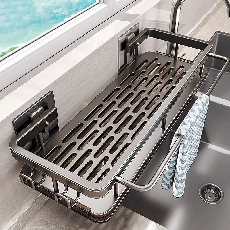 Food Storage Shelving - Multi-functional Kitchen Shelf, Drying Rack, Mop