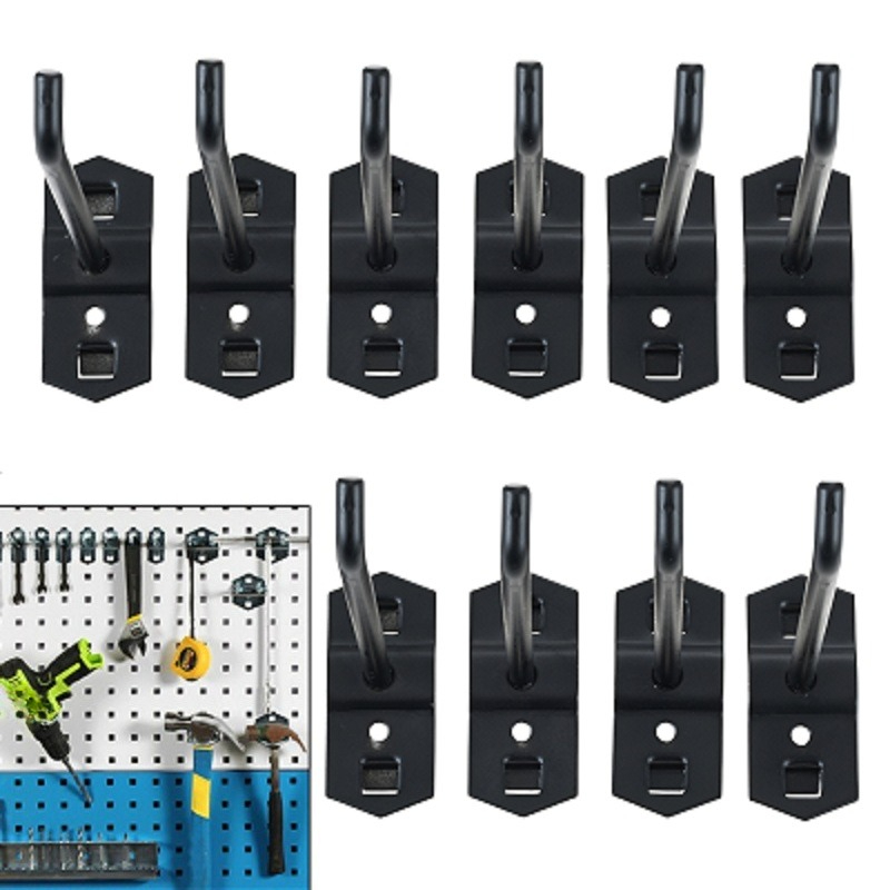 Food Storage Shelving - 10Pcs/set 50mm Black Hole Board Hook