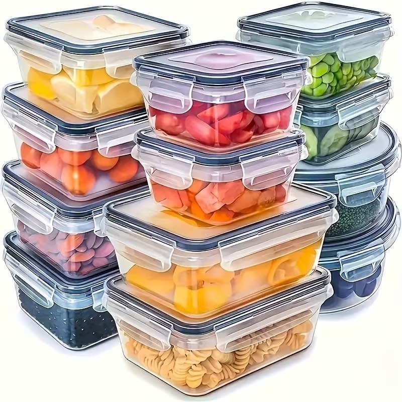 Food Storage With Colander - 4-Piece Clear Food Storage Containers with