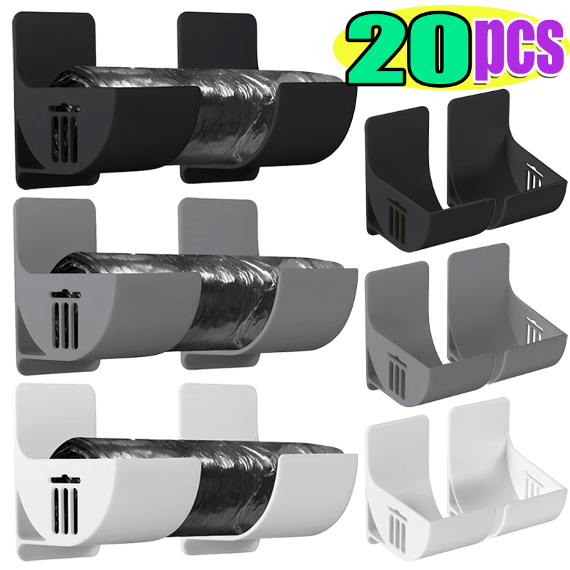 Food Storage Shelving - Wall Mounted Trash Bag Holder Plastic