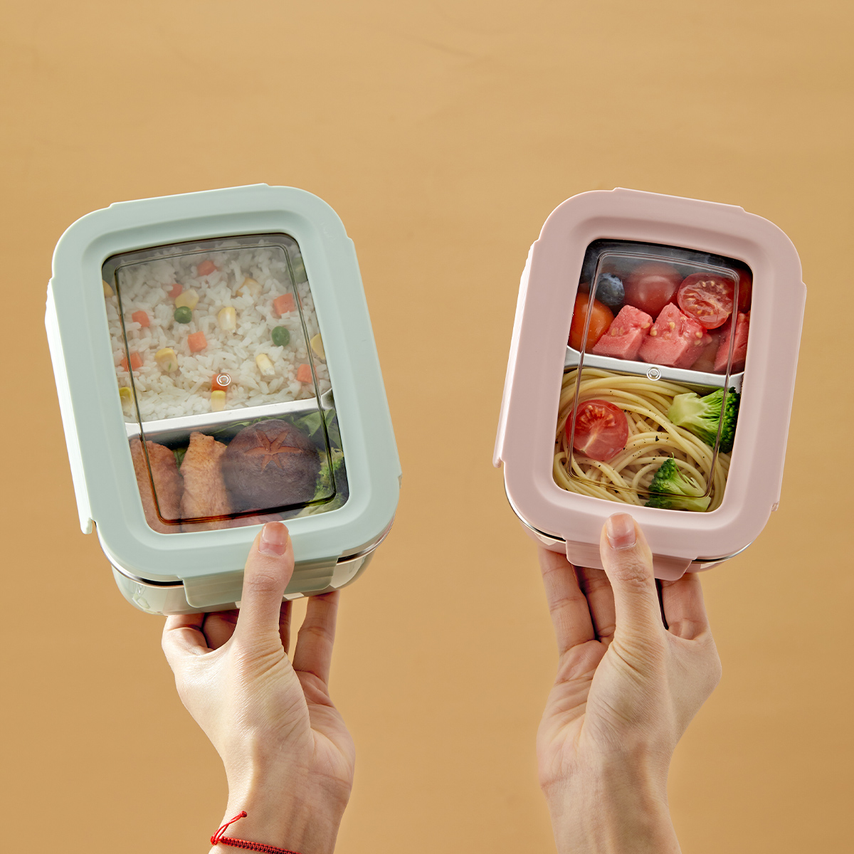 Glass Meal Prep Container - Microwave 304 Stainless Steel Compartment Lunch