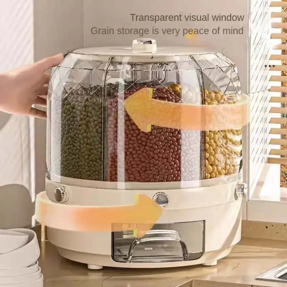Food Storage Drawers - Food Grade Rotating Grain Dispenser Large
