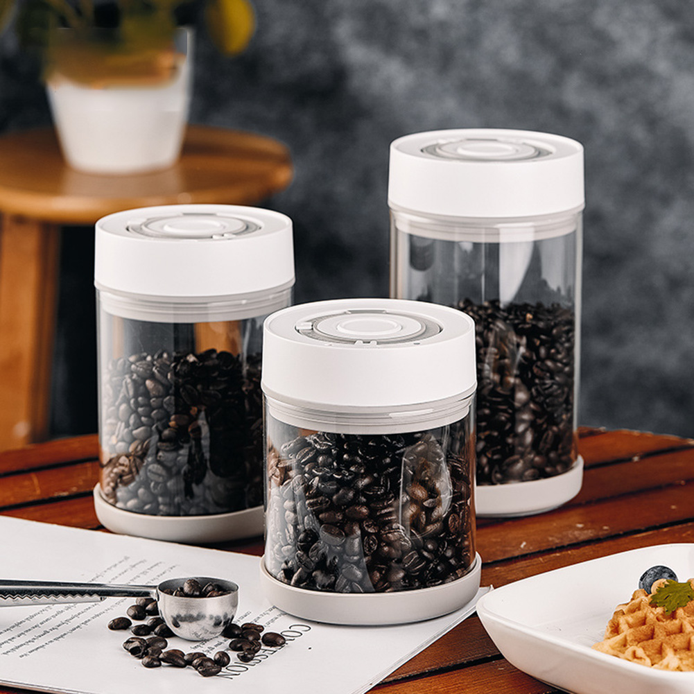 Food Storage Glass Jar - Kitchen Moisture-proof Glass Coffee Bean Jar
