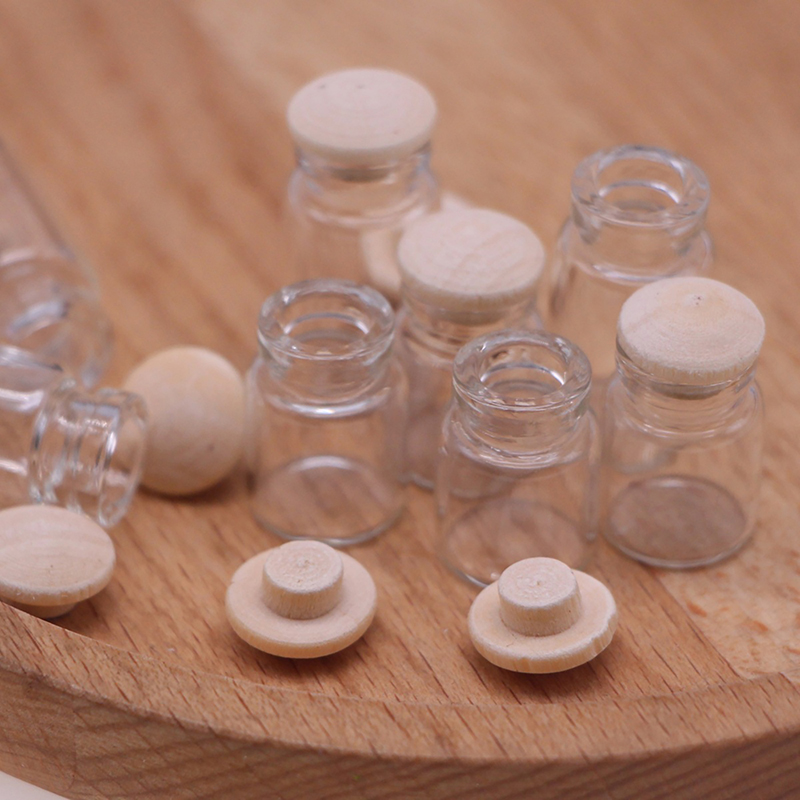 Food Storage Glass Jar - 4Pcs 1:12 Dollhouse Miniature Glass Jars