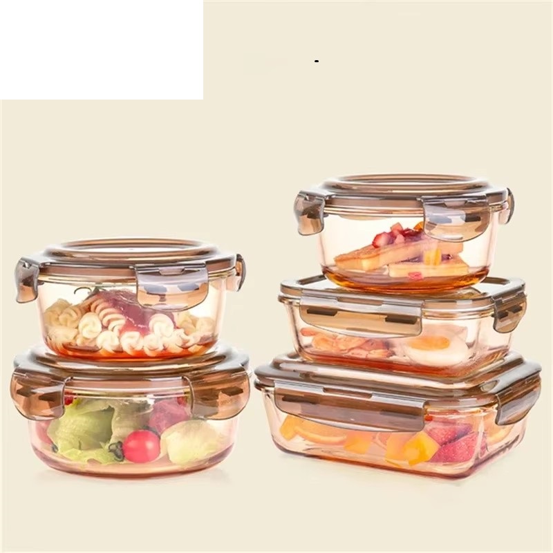 Glass Meal Prep Container - Glass Fresh-Keeping Box, Microwave Oven Heating