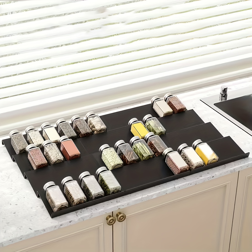 Food Storage Shelving - 6pcs Expandable Spice Drawer Organizer ,Durable