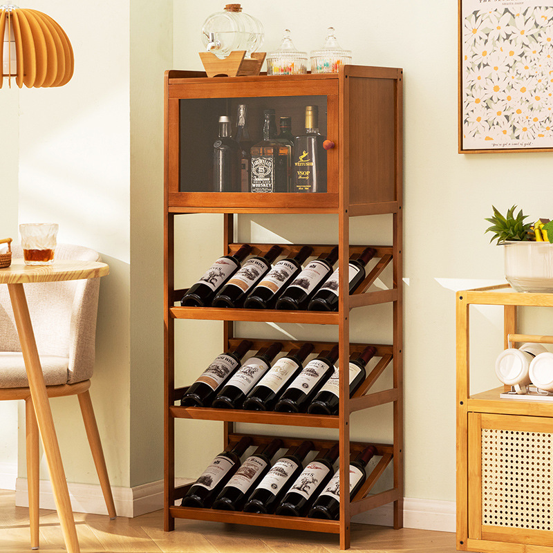 Solid Bamboo Wine Rack 3/4-Tie - Food Storage Shelving recension och pris