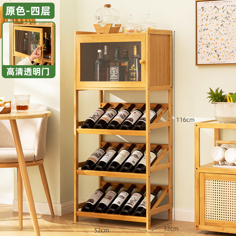 Solid Bamboo Wine Rack 3/4-Tie - Food Storage Shelving recension och pris