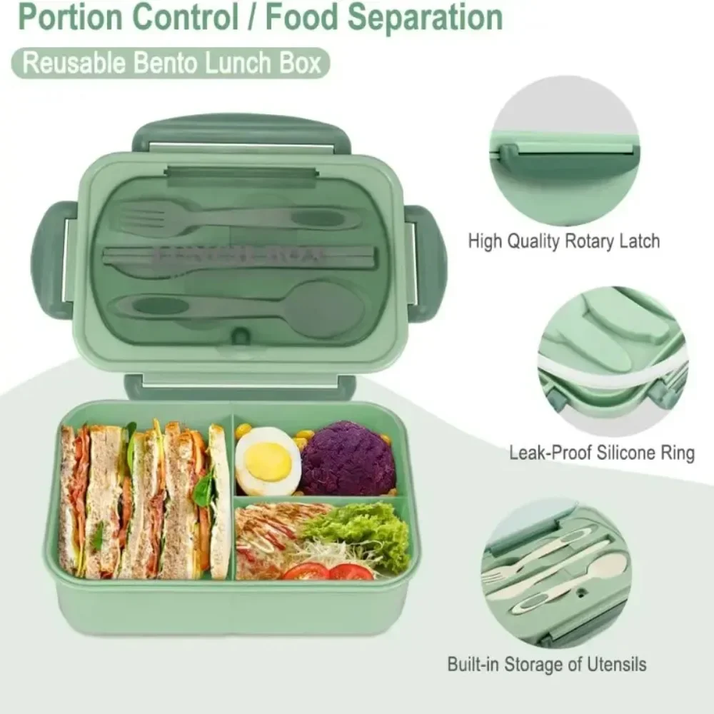 1200ML Bento Lunch Box For Adu - Food Storage Microwave Safe recension och pris