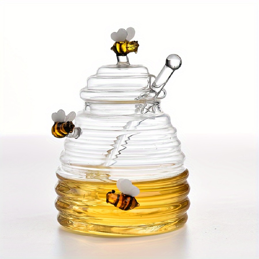 Glass Honey Jar with Dipper &  - Glass Meal Prep Container recension och pris