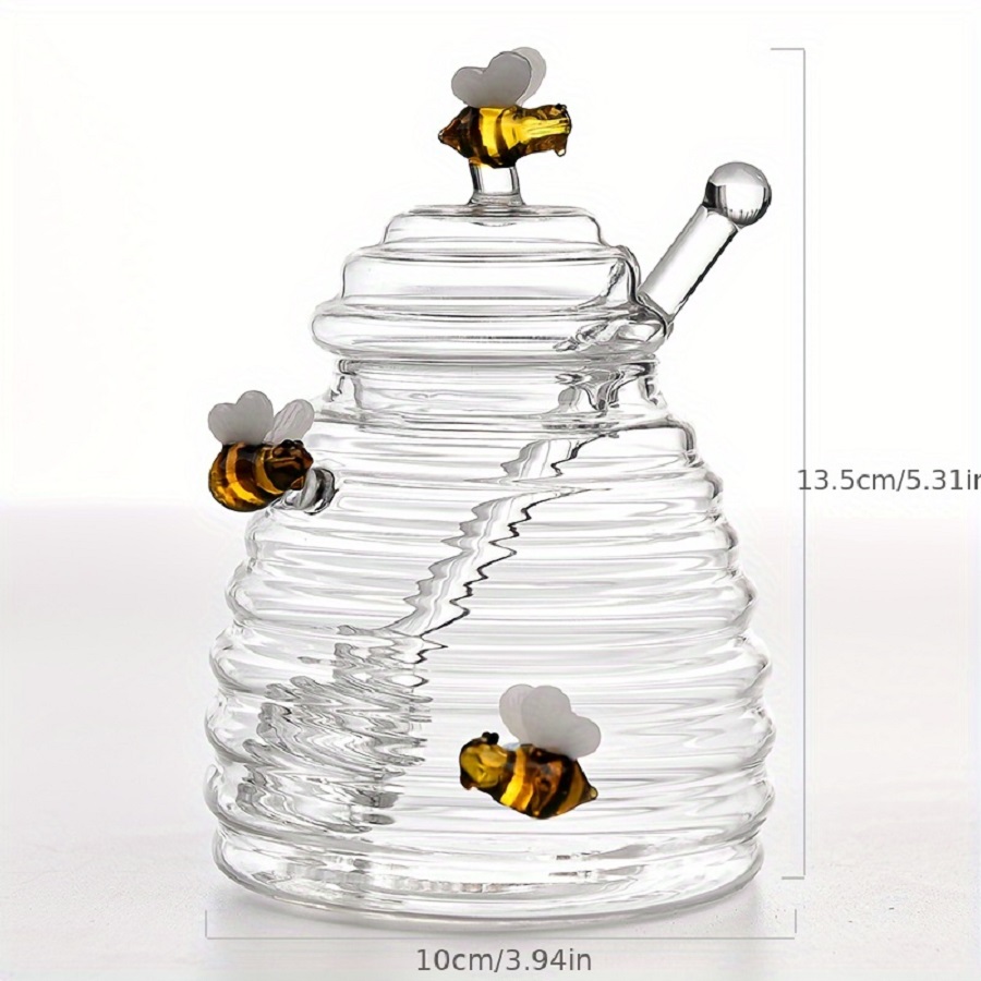 Glass Honey Jar with Dipper &  - Glass Meal Prep Container recension och pris