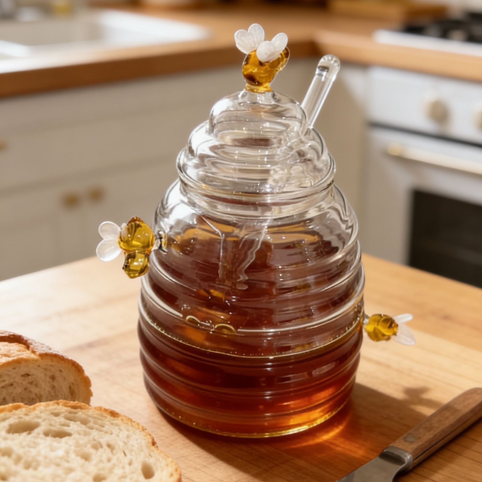 Glass Honey Jar with Dipper &  - Glass Meal Prep Container recension och pris