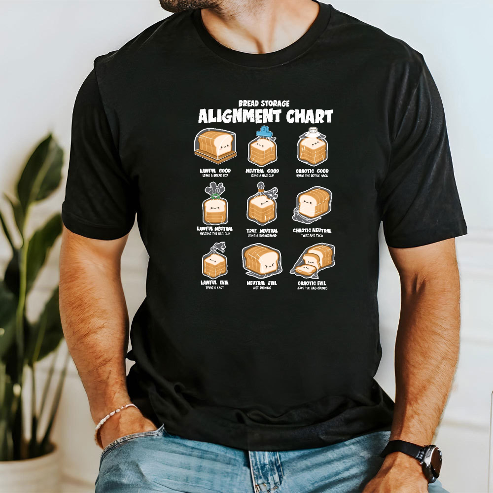 Cute Cartoon Grid Print T-Shir - Food Storage Chart recension och pris