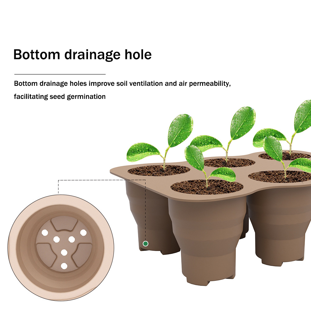 1pc 6Holes Silicone Seedling T - Food Storage Plants recension och pris