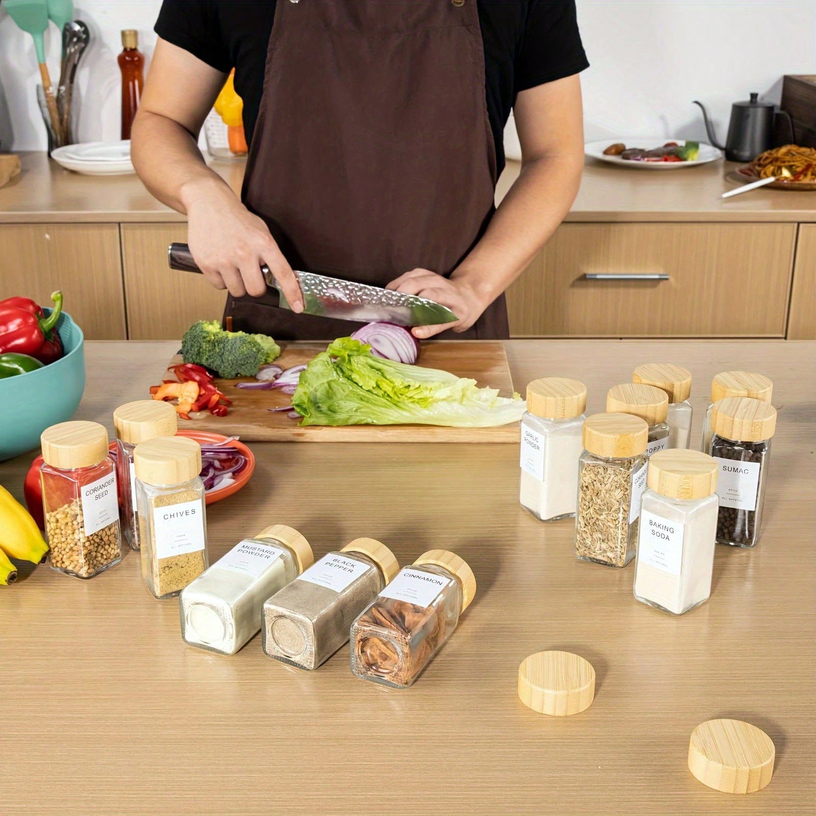 12 Compact Bamboo Seasoning St - Food Storage Drawers recension och pris