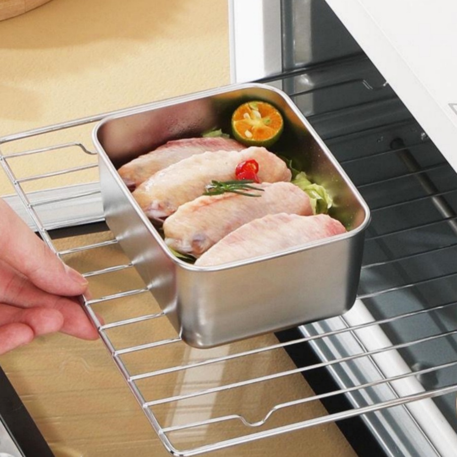 1-2-3pc Rectangular Stainless  - Food Storage Stainless Steel Containers recension och pris
