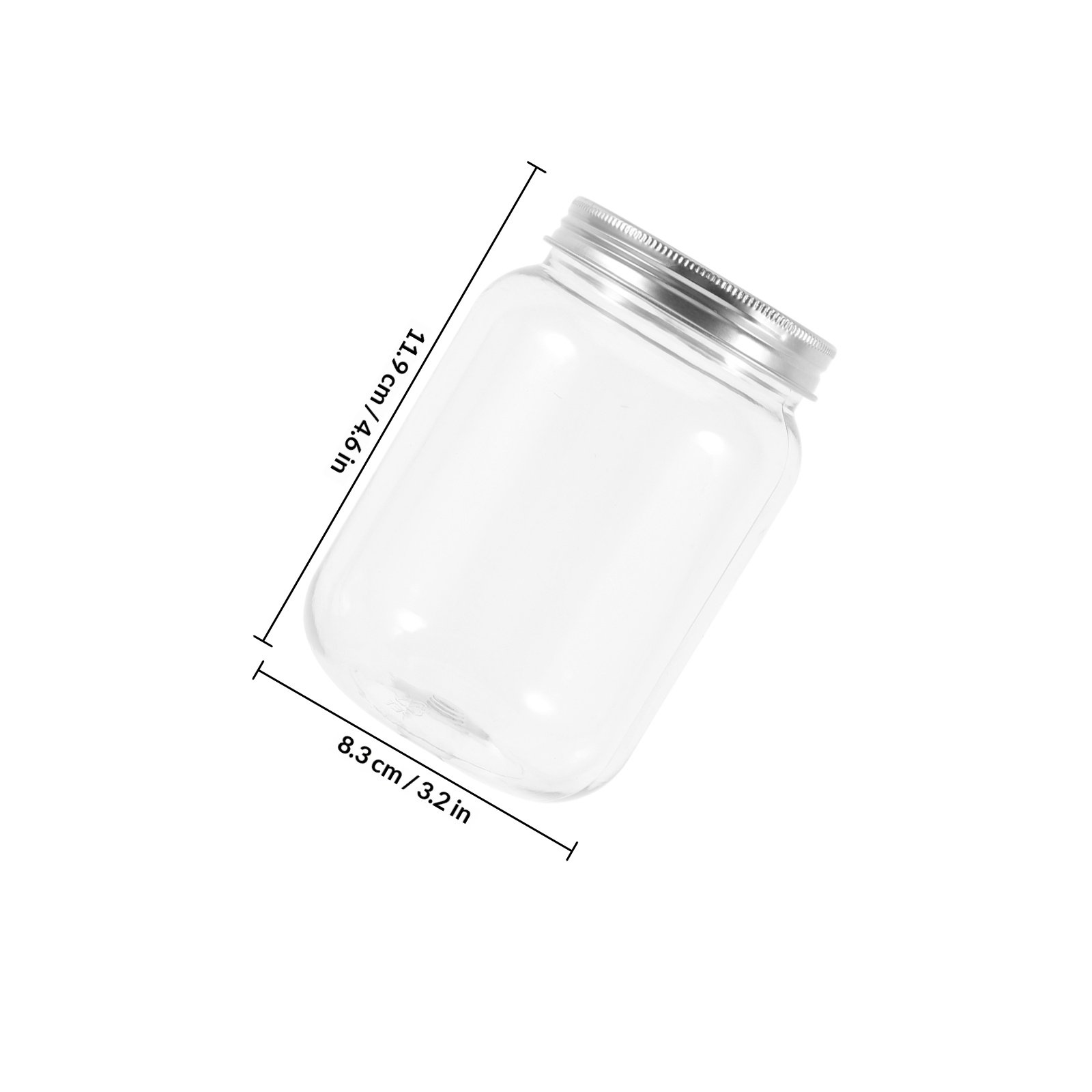 4Pcs Clear Plastic Jars with A - Food Storage Jars Airtight recension och pris
