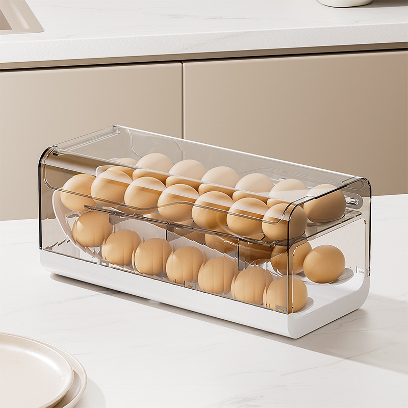 Automatic Rolling Egg Dispense - Egg Storage Holder recension och pris