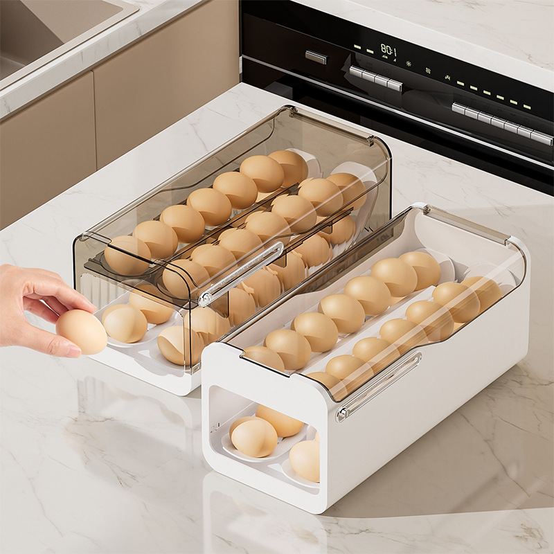 Automatic Rolling Egg Dispense - Egg Storage Holder recension och pris