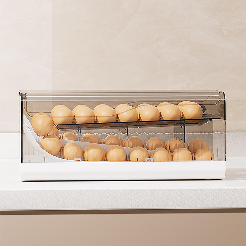 Automatic Rolling Egg Dispense - Egg Storage Holder recension och pris
