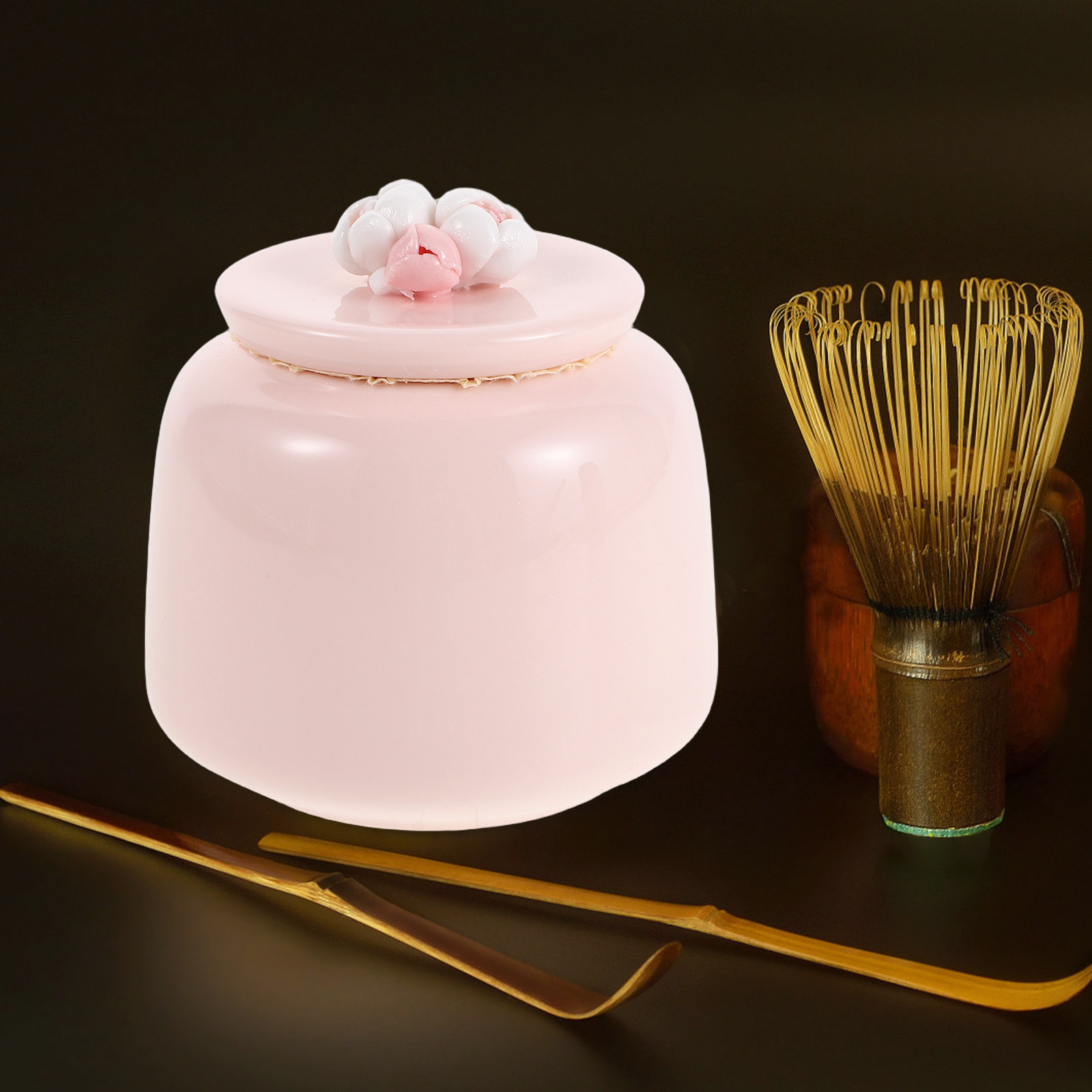 Ceramic Tea Jar Pink Porcelain - Food Storage Jars Airtight recension och pris