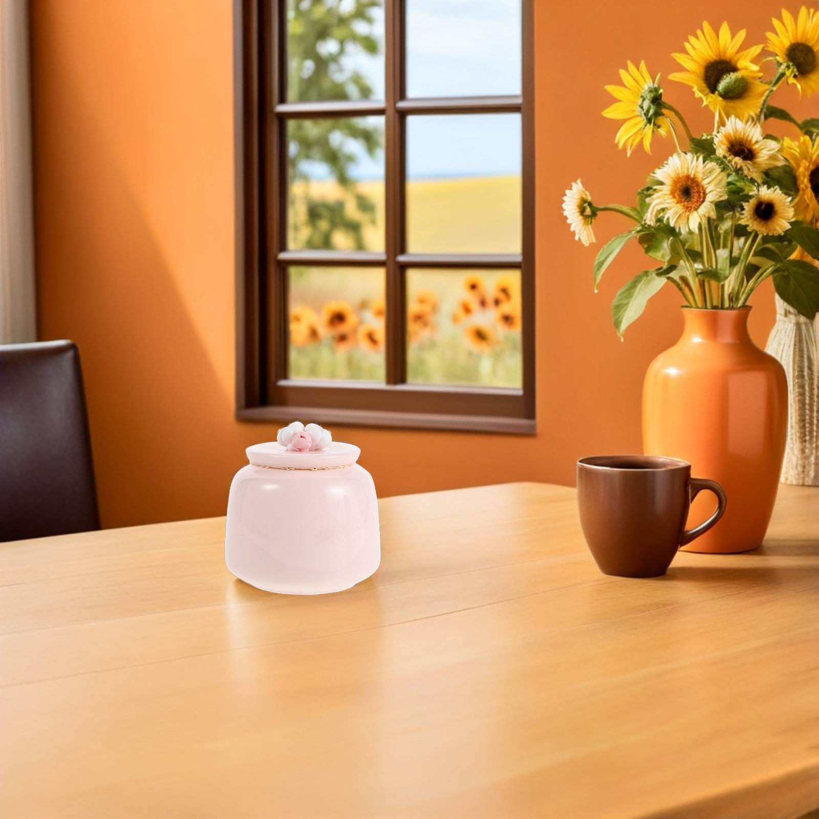 Ceramic Tea Jar Pink Porcelain - Food Storage Jars Airtight recension och pris