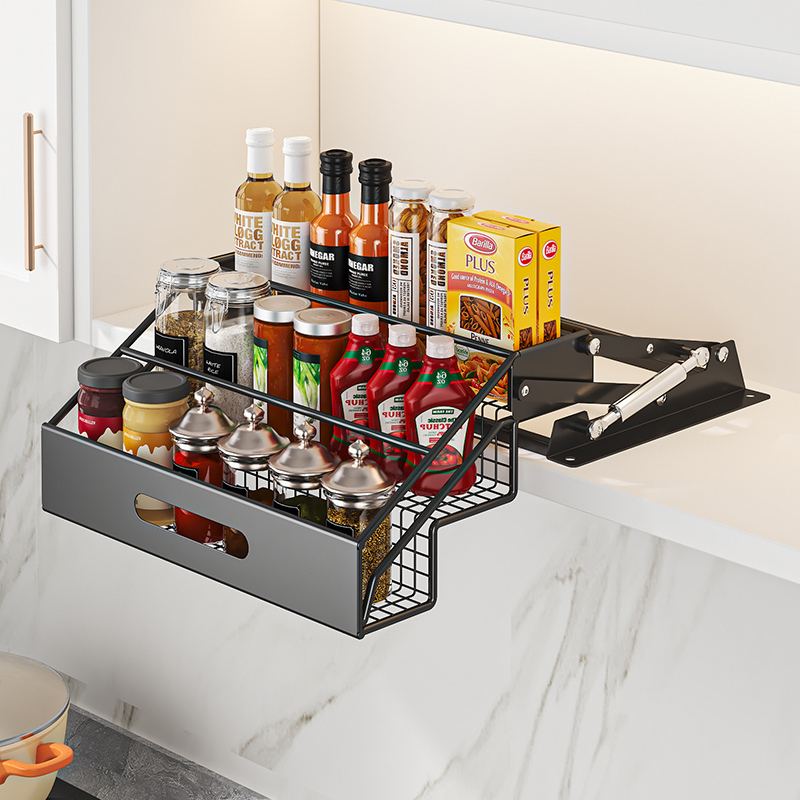 1Pc 3 Tier Pull Down Organizer - Food Storage Shelving recension och pris