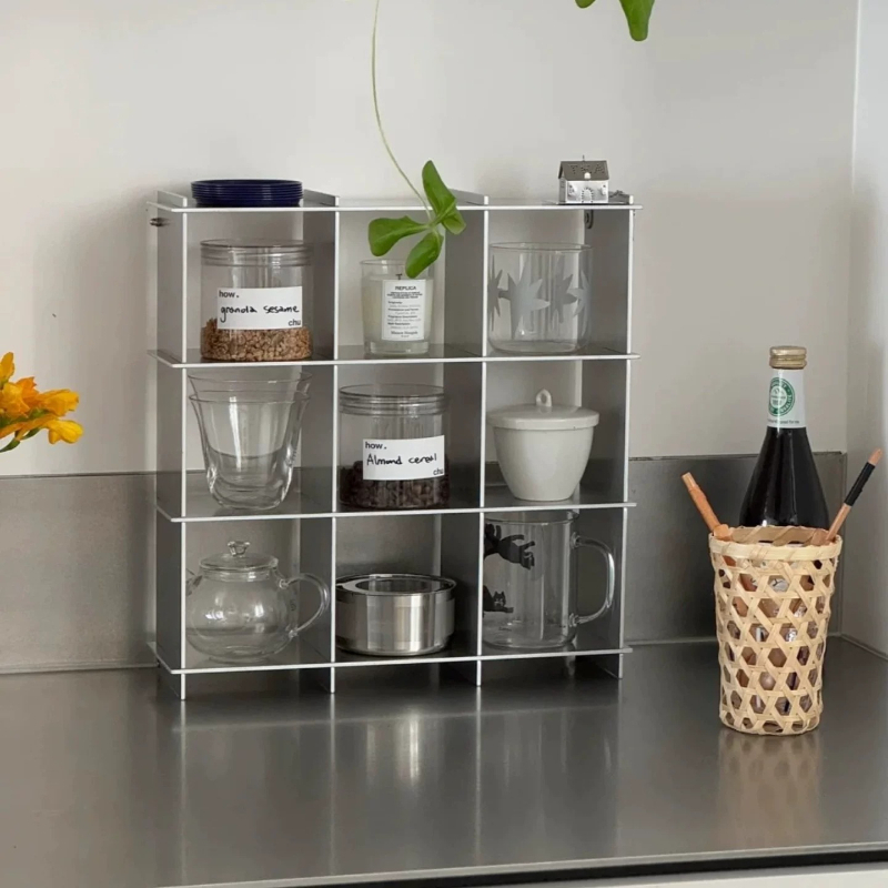 Minimalist Aluminum Alloy Coun - Food Storage Shelving recension och pris