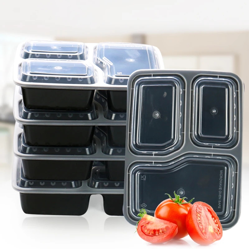7 Pack 3 Compartment Meal Prep - Food Storage Microwave Safe recension och pris