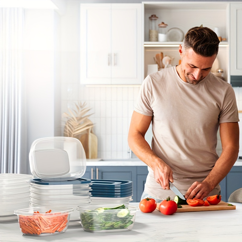 A Set of 6 Transparent Stackab - Food Storage With Colander recension och pris