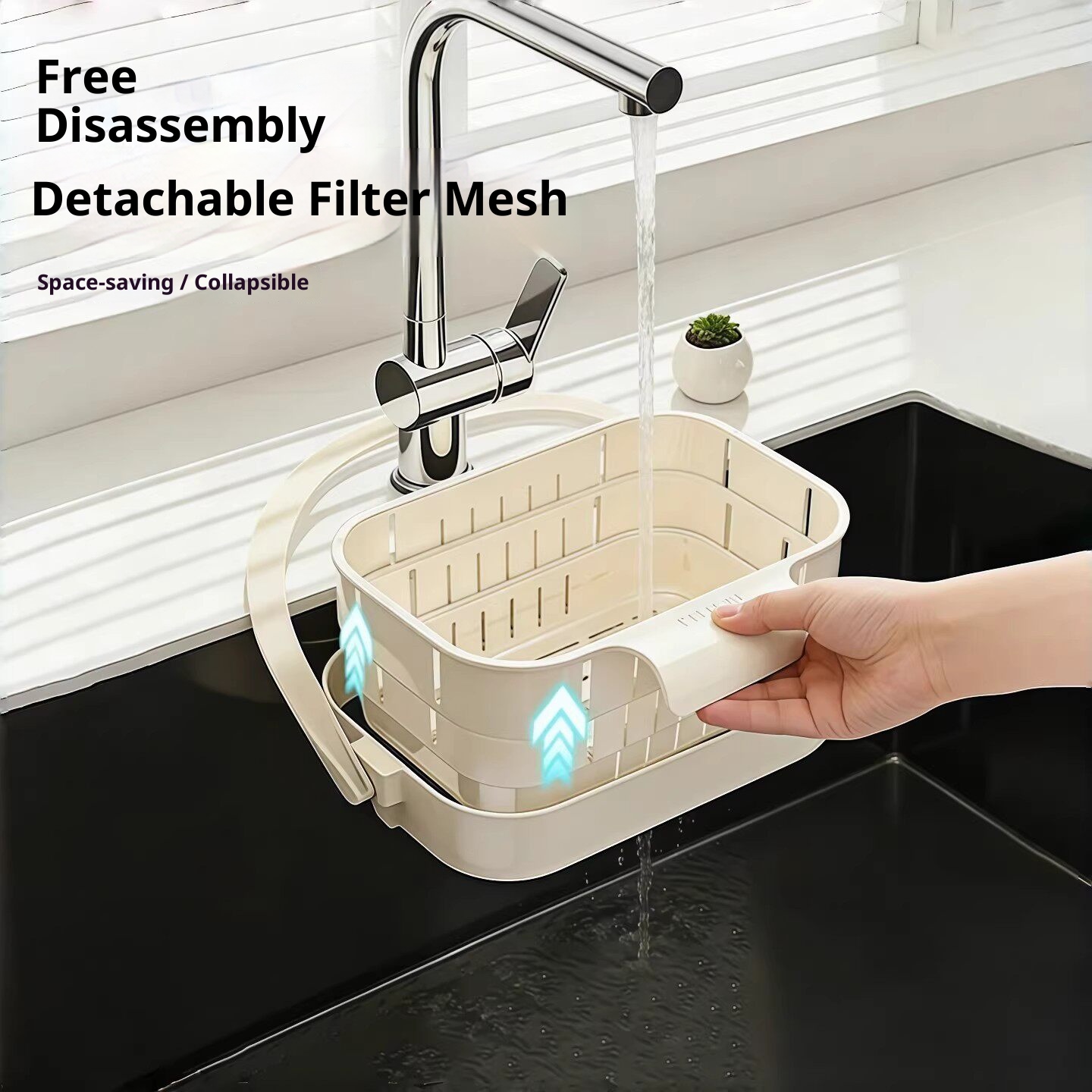 Foldable Sink Strainer Basket  - Food Storage With Colander recension och pris