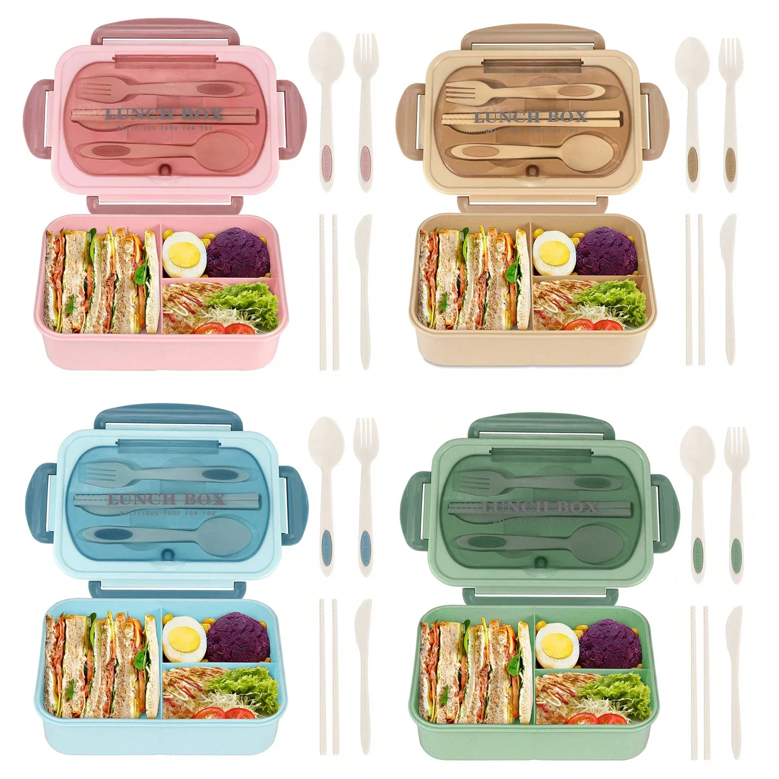 Adult Bento Box with 3 Compart - Food Storage Microwave Safe recension och pris