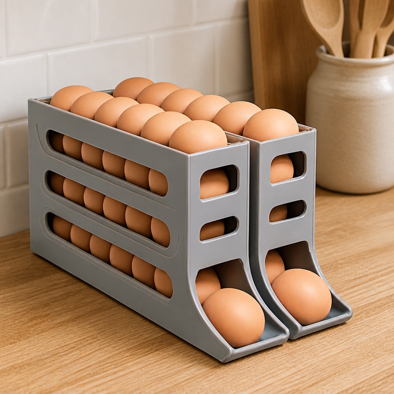 4-Level Automatic Egg Holder w - Egg Storage Holder recension och pris