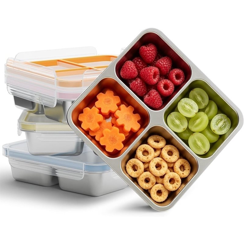 GIGI 4Pack Stainless Steel Sna - Food Storage Stainless Steel Containers recension och pris