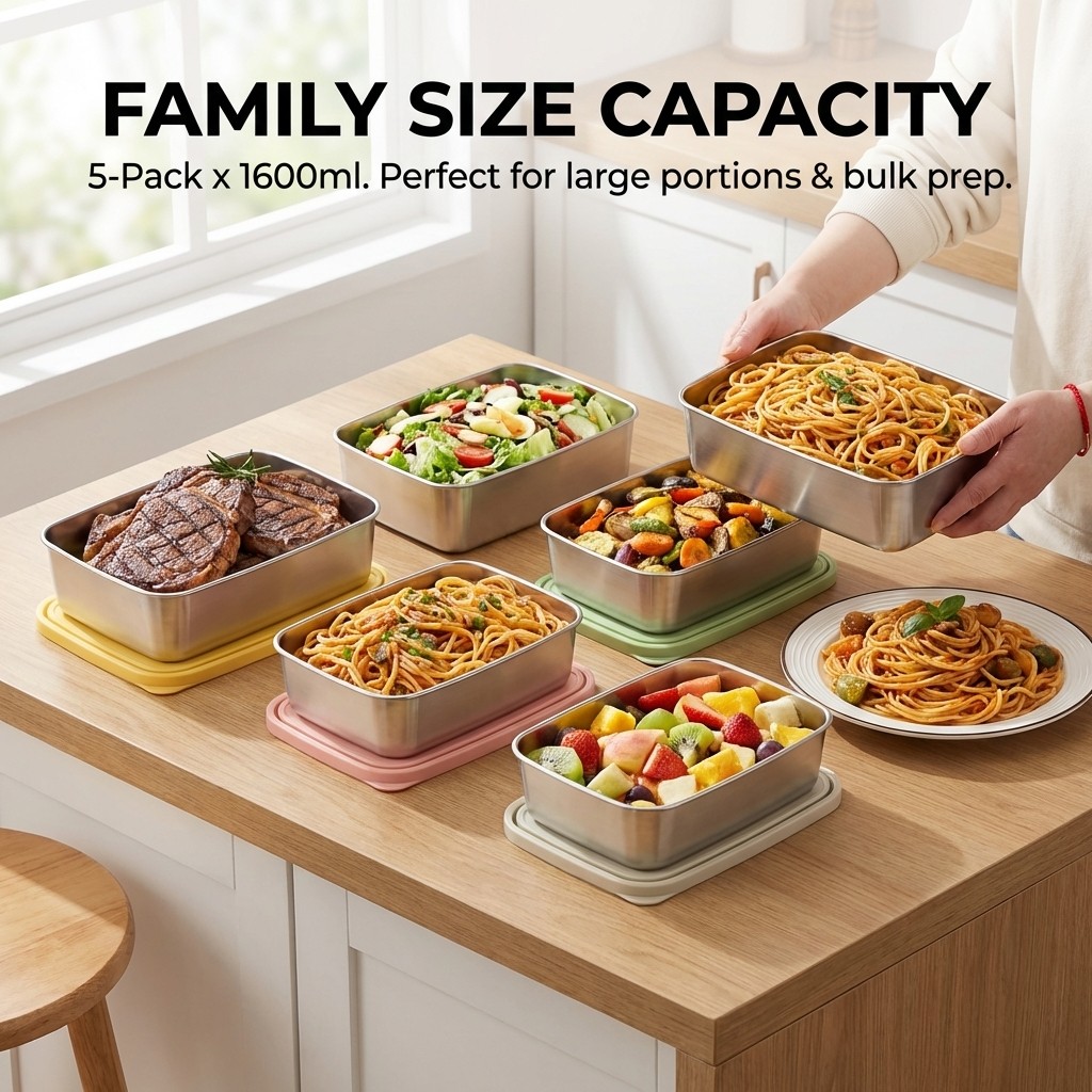 Large Capacity Food Container  - Food Storage Box Large recension och pris
