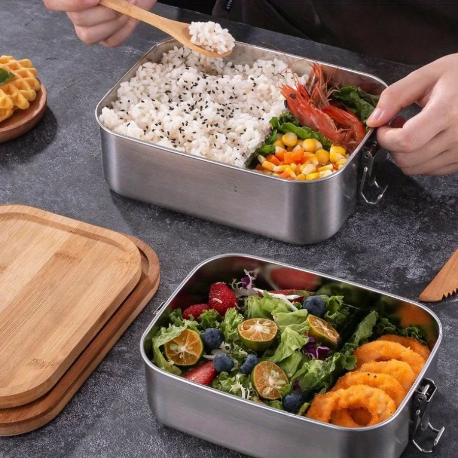 New 304 Stainless Steel Bamboo - Food Storage With Colander recension och pris