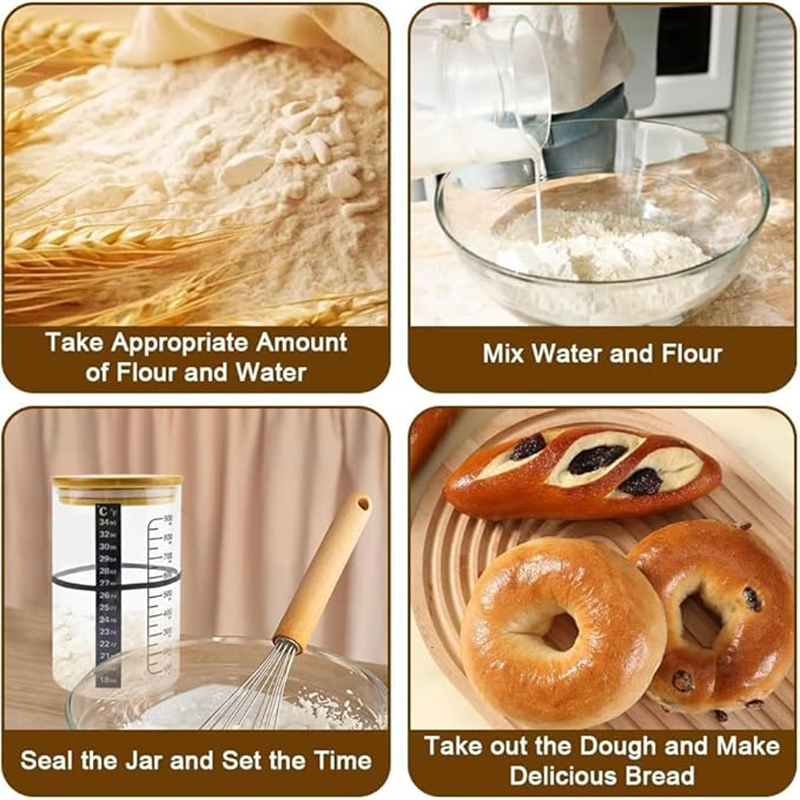 Sourdough Starter Jar Kit Sour - Food Storage Glass Jar recension och pris