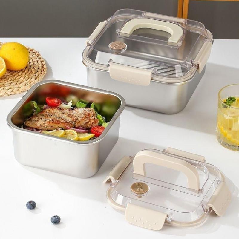 Portable Large Capacity Stainl - Food Storage Box Large recension och pris