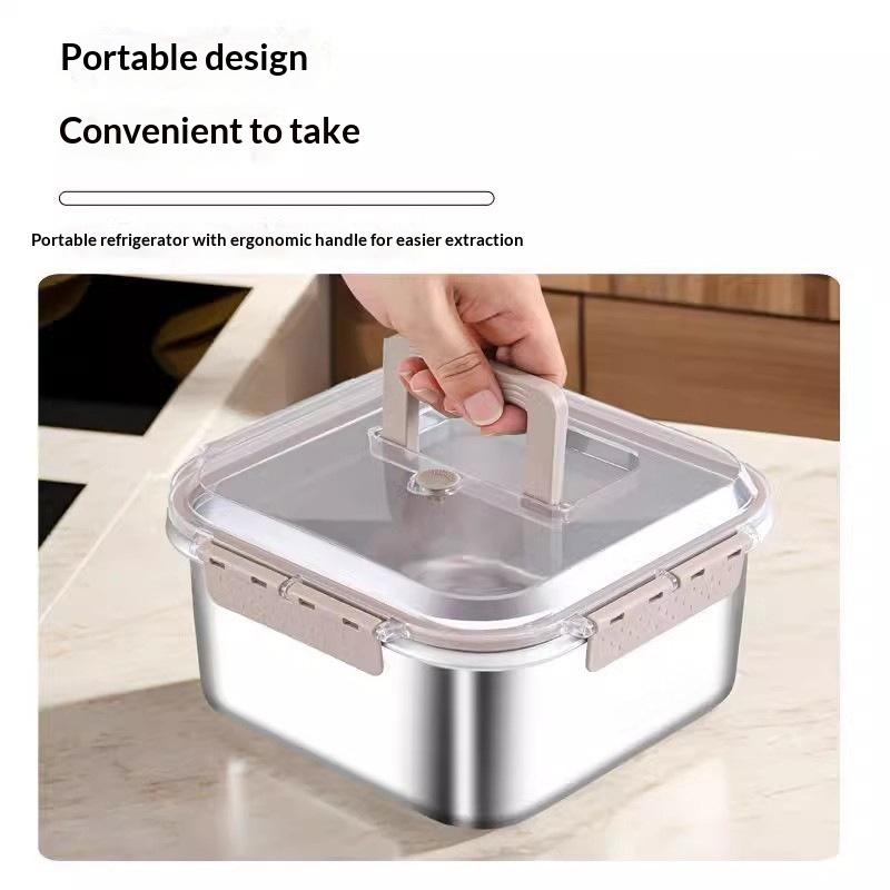 Portable Large Capacity Stainl - Food Storage Box Large recension och pris