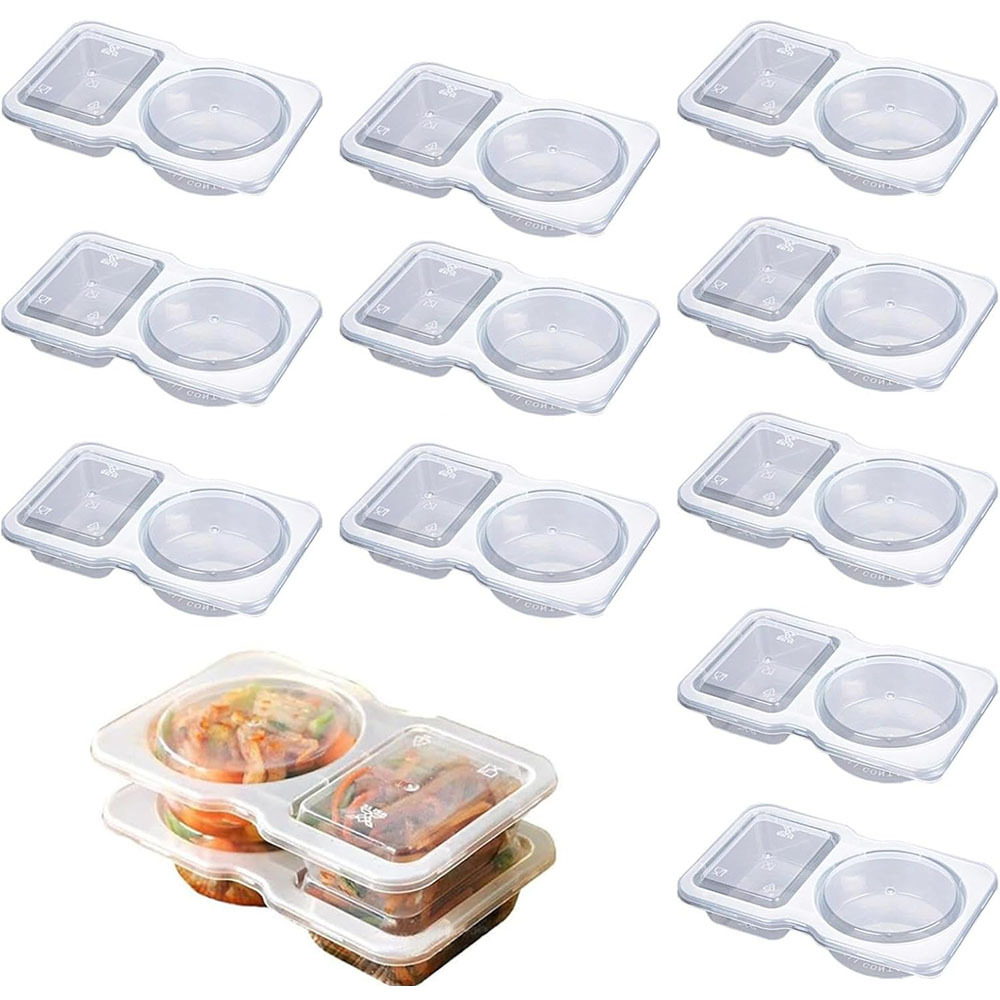2-compartment Disposable Clear - Food Storage Safety recension och pris