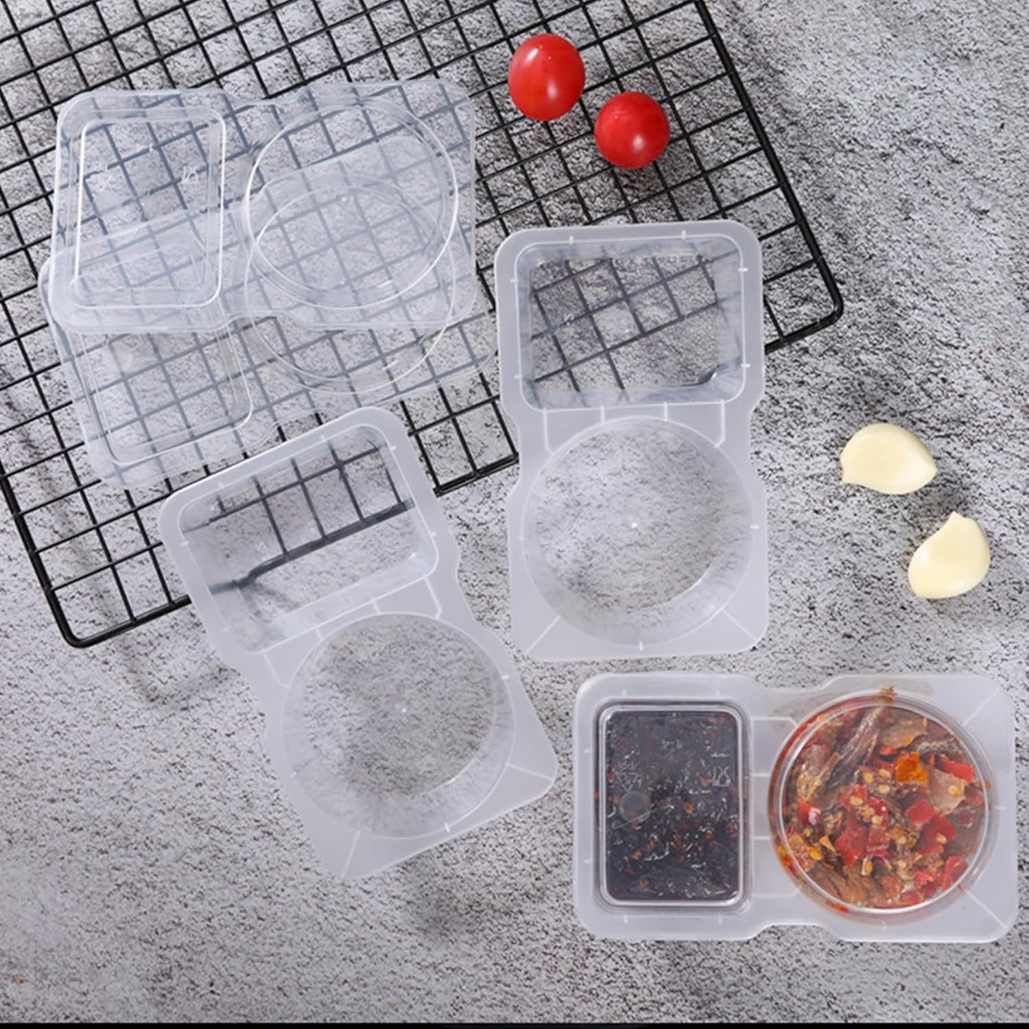 2-compartment Disposable Clear - Food Storage Safety recension och pris