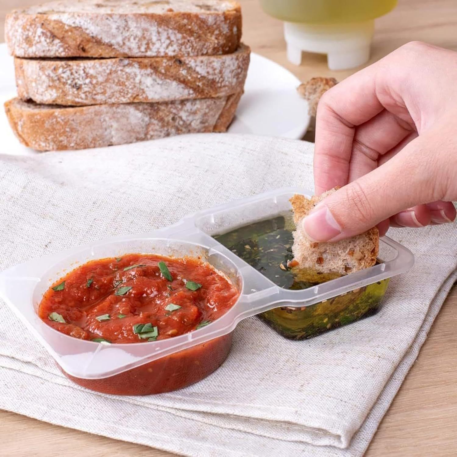2-compartment Disposable Clear - Food Storage Safety recension och pris
