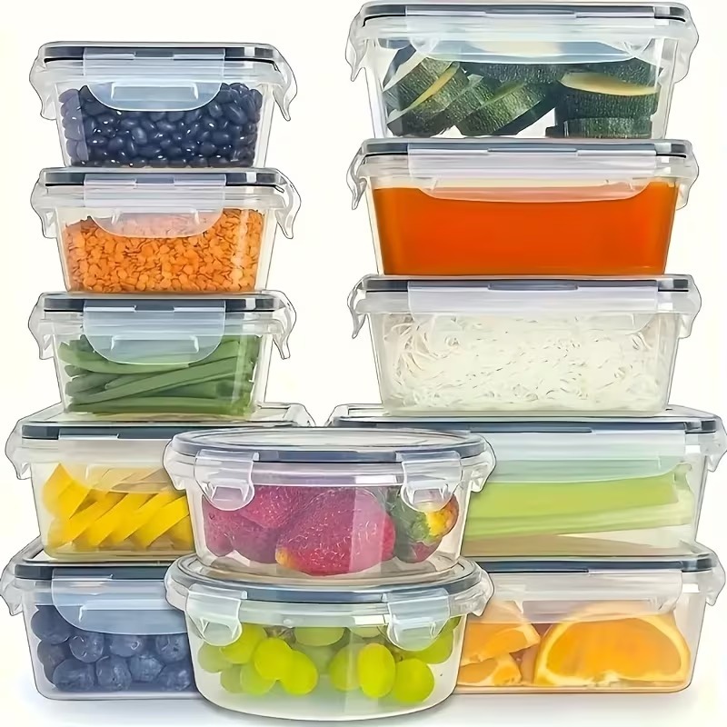4-Piece Clear Food Storage Con - Food Storage With Colander recension och pris