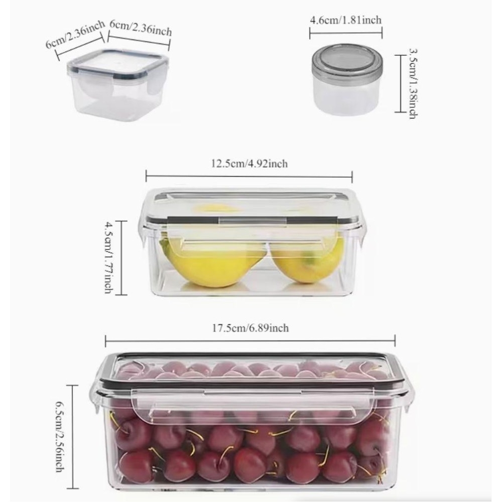 4-Piece Clear Food Storage Con - Food Storage With Colander recension och pris