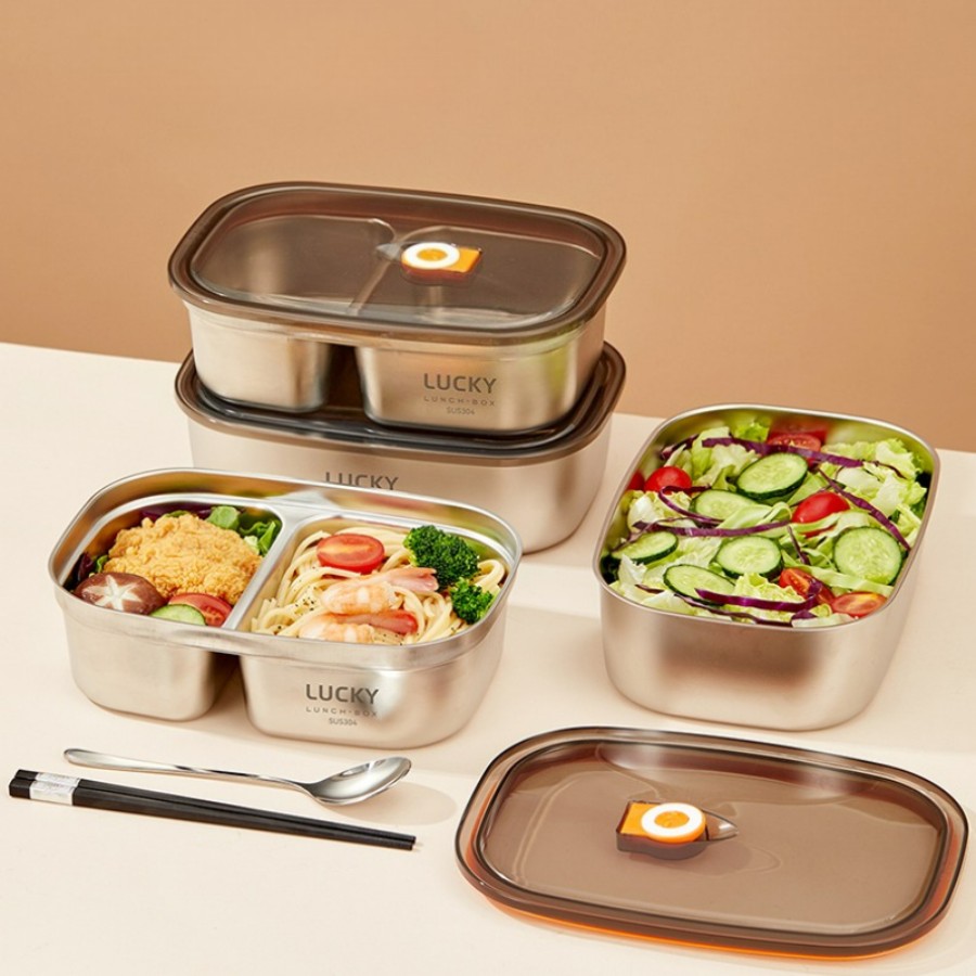 Portable 304 Stainless Steel B - Food Storage Box Large recension och pris