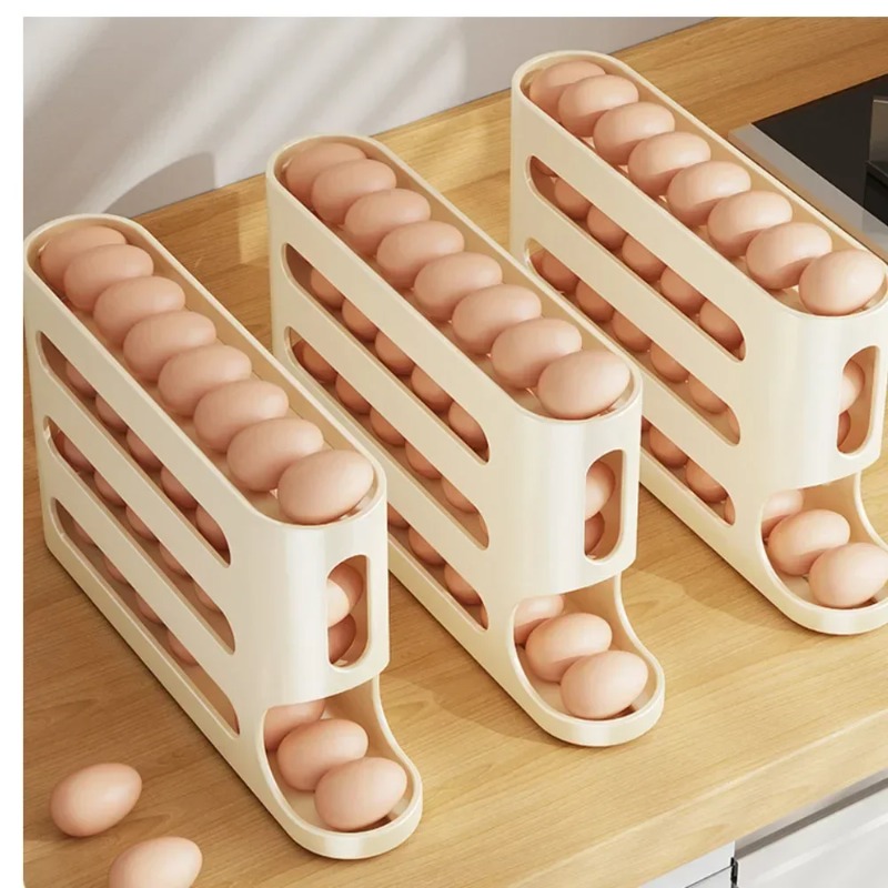 4 Layers Automatic Rolling Egg - Egg Storage Holder recension och pris