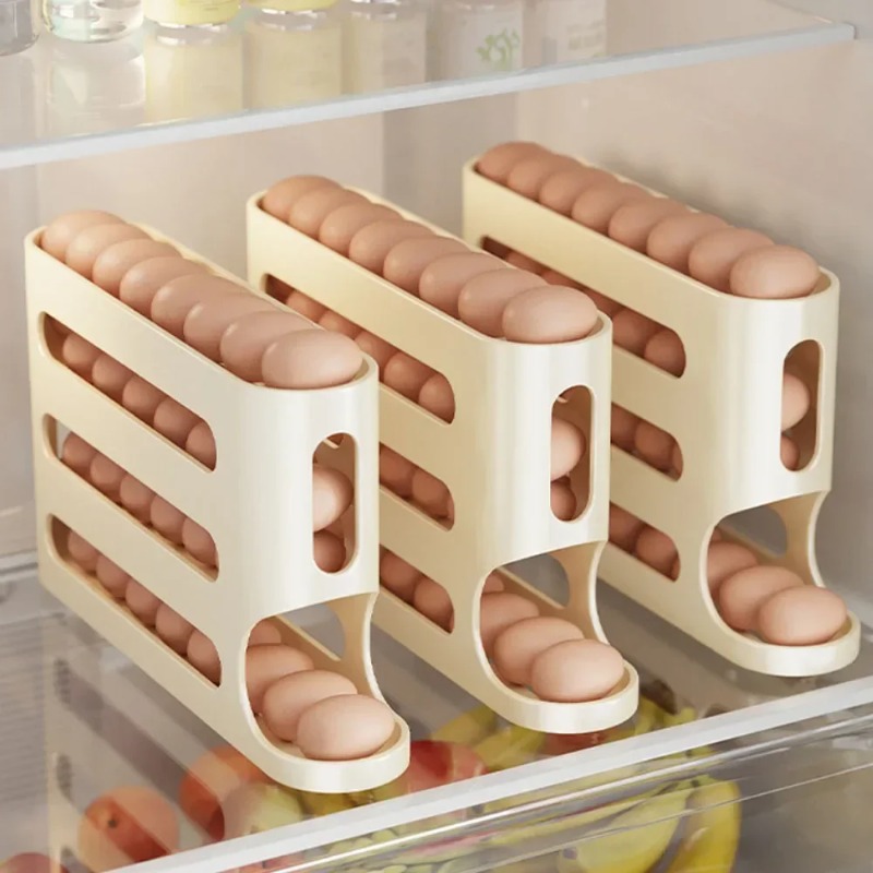 4 Layers Automatic Rolling Egg - Egg Storage Holder recension och pris